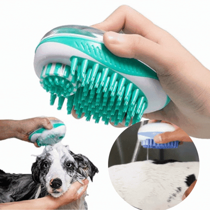 Peigne brosse de bain en silicone 2 en 1 pour animaux de compagnie SPA