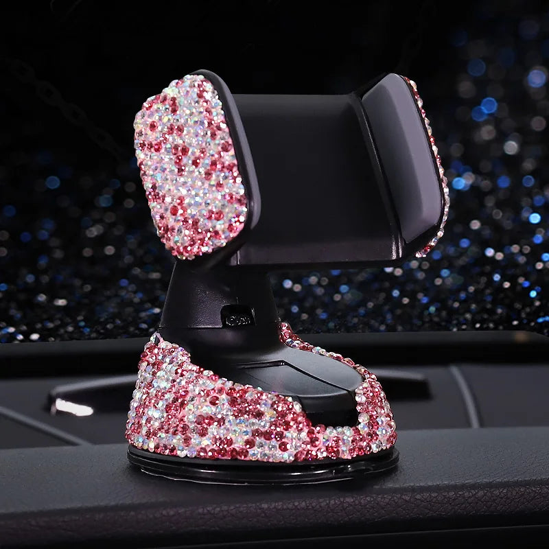 New Style Adjustable  Crystal car phone