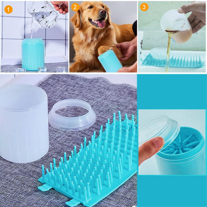 Nettoyant pour pattes d'animaux en silicone souple 