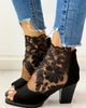 Spring Summer Chunky heel boots with mesh and lace insert - Bettylis