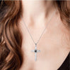 Necklace with cross pendant - Delicate and fancy design