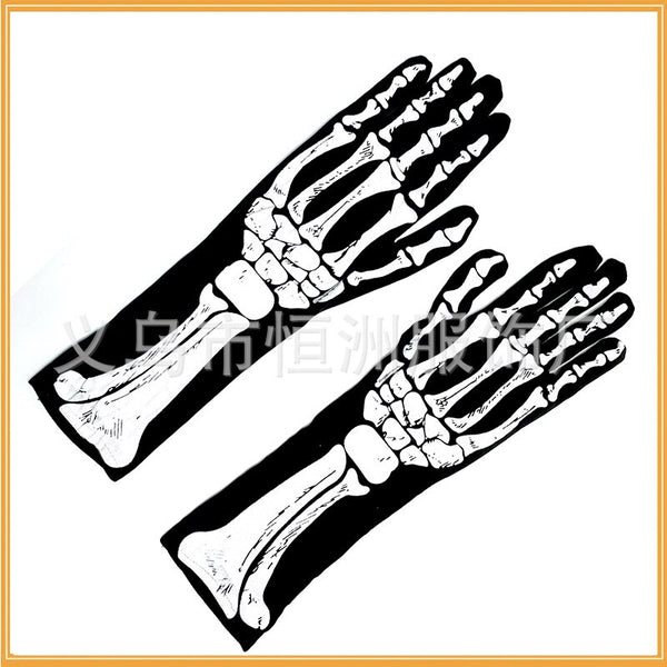 Hot halloween skeleton gloves skeleton socks horror ghost claw gloves dead bleeding gloves