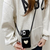 Cute Heart Card Wallet Crossbody Chain Bag Phone Case - Bettylis