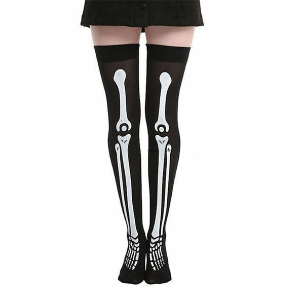Halloween stocking long sexy women horror white halloween party bloody fancy knee long zombie socks