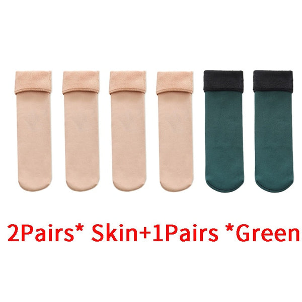 🔥Buy 1 (2 pairs), Get 1pair 🔥 Velvet Women Winter Warm Thicken Thermal Socks (2pairs) - Bettylis