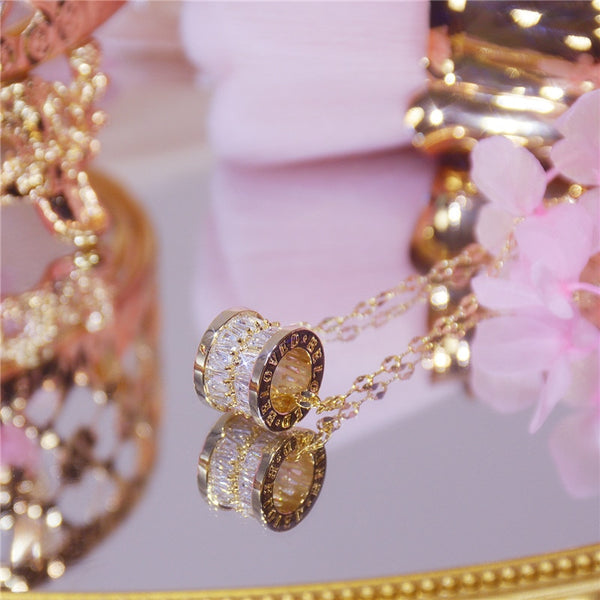 Classic Luxury Cubic Zirconia Gold Pendant - Bettylis