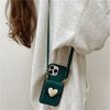 Cute Heart Card Wallet Crossbody Chain Bag Phone Case - Bettylis