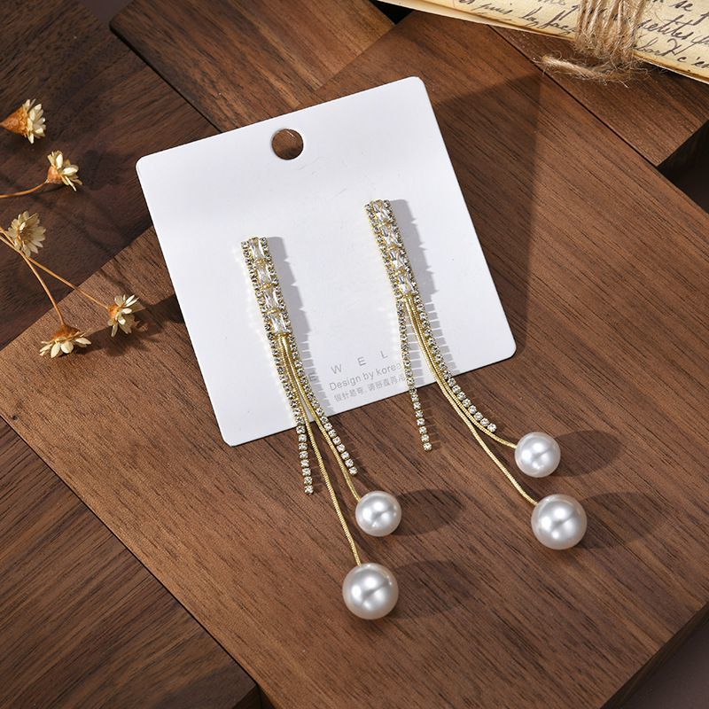 Long Tassel Geometric Drop Earrings Gold Color 2021 Fashion Hanging Women Earrings Summer Jewelry Girls Party Gift