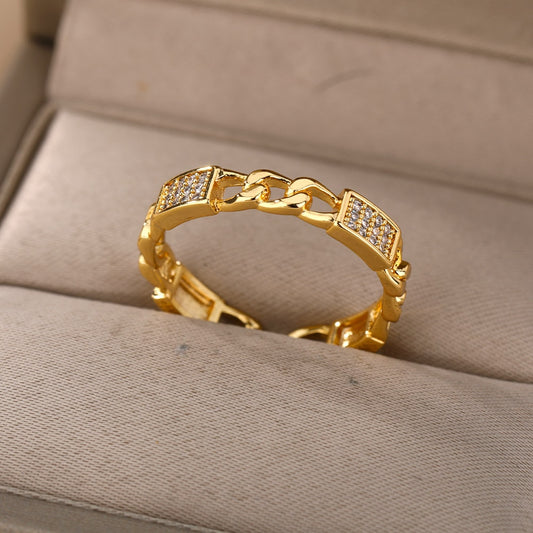 Zircon Chain Rings For Women