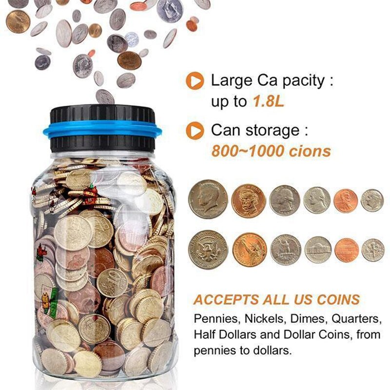 Digital Coin Counting Money Jar - Bettylis