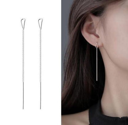 Long Tassel Geometric Drop Earrings Gold Color 2021 Fashion Hanging Women Earrings Summer Jewelry Girls Party Gift