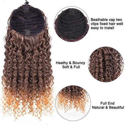 Long Afro Kinky Curly Ponytail Extension