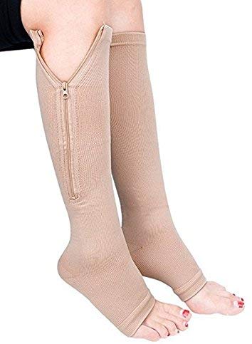 Compression Socks Unisex Support Knee Zipper