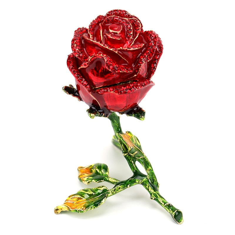 Boîte-cadeau de bijoux de fleur de rose