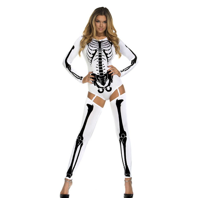 Halloween Cosplay Costume Skull Zombie Uniform