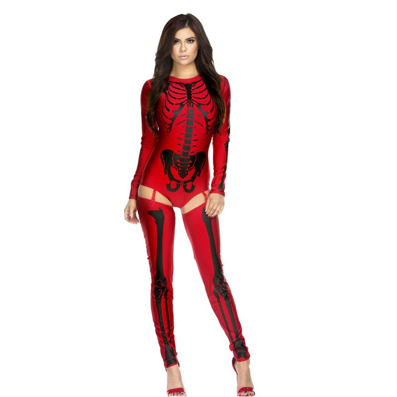 Halloween Cosplay Costume Skull Zombie Uniform