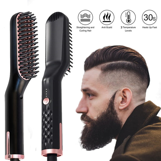 BEARD AND HAIR STRAIGHTENER BRUSH - Bettylis