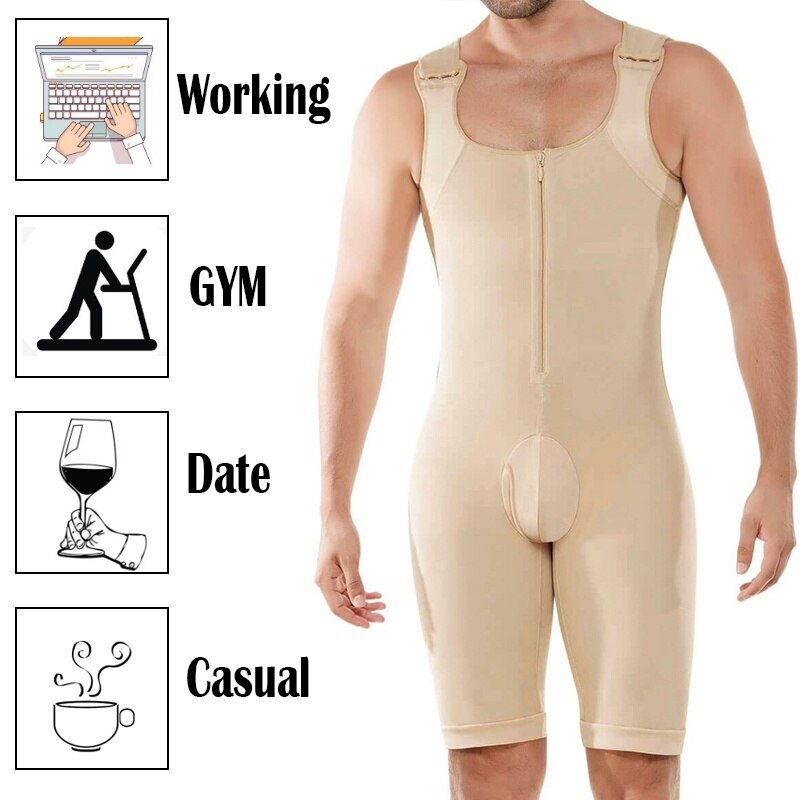 Body de compression homme - Contrôle du ventre - Perte de poids - Minceur