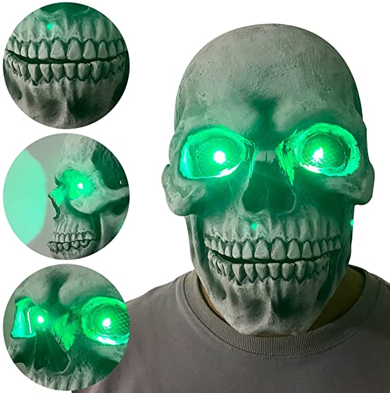 LED Halloween Glowing Skull Movable