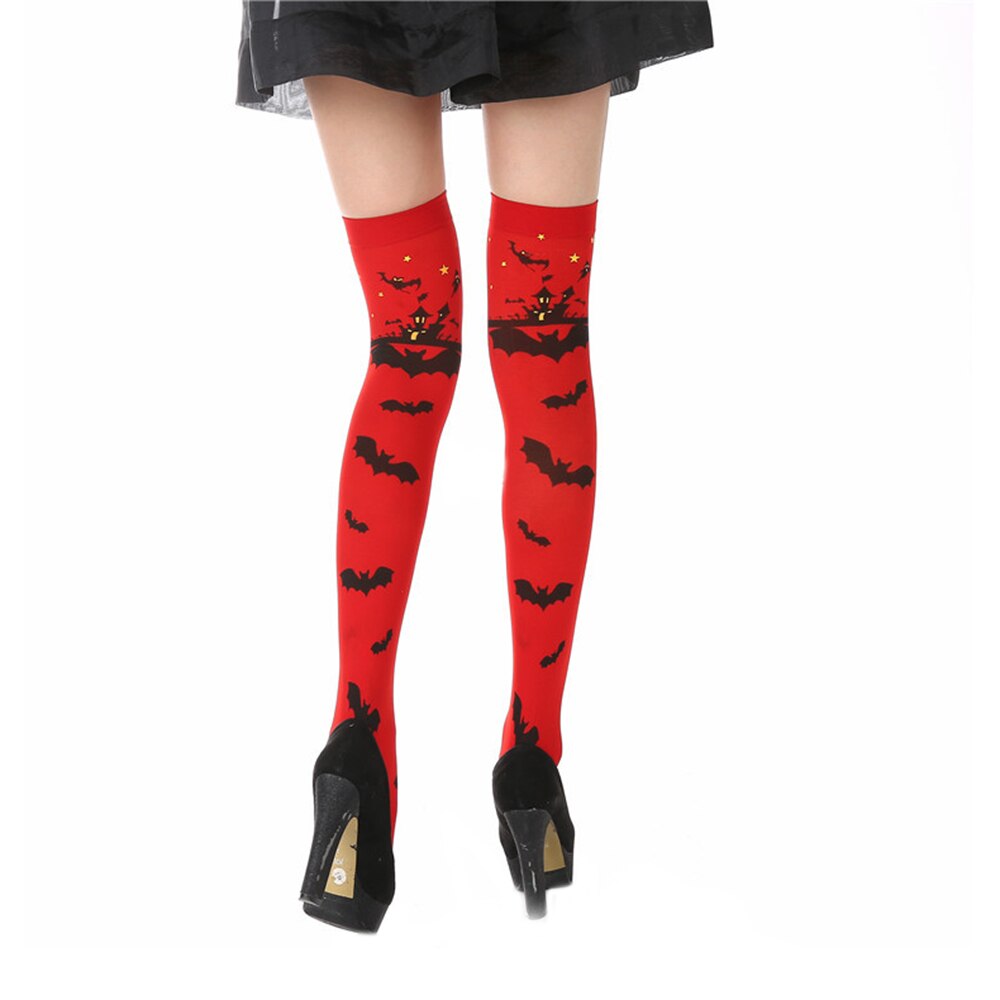 Halloween stocking long sexy women horror white halloween party bloody fancy knee long zombie socks