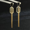 Long Tassel Geometric Drop Earrings Gold Color 2021 Fashion Hanging Women Earrings Summer Jewelry Girls Party Gift