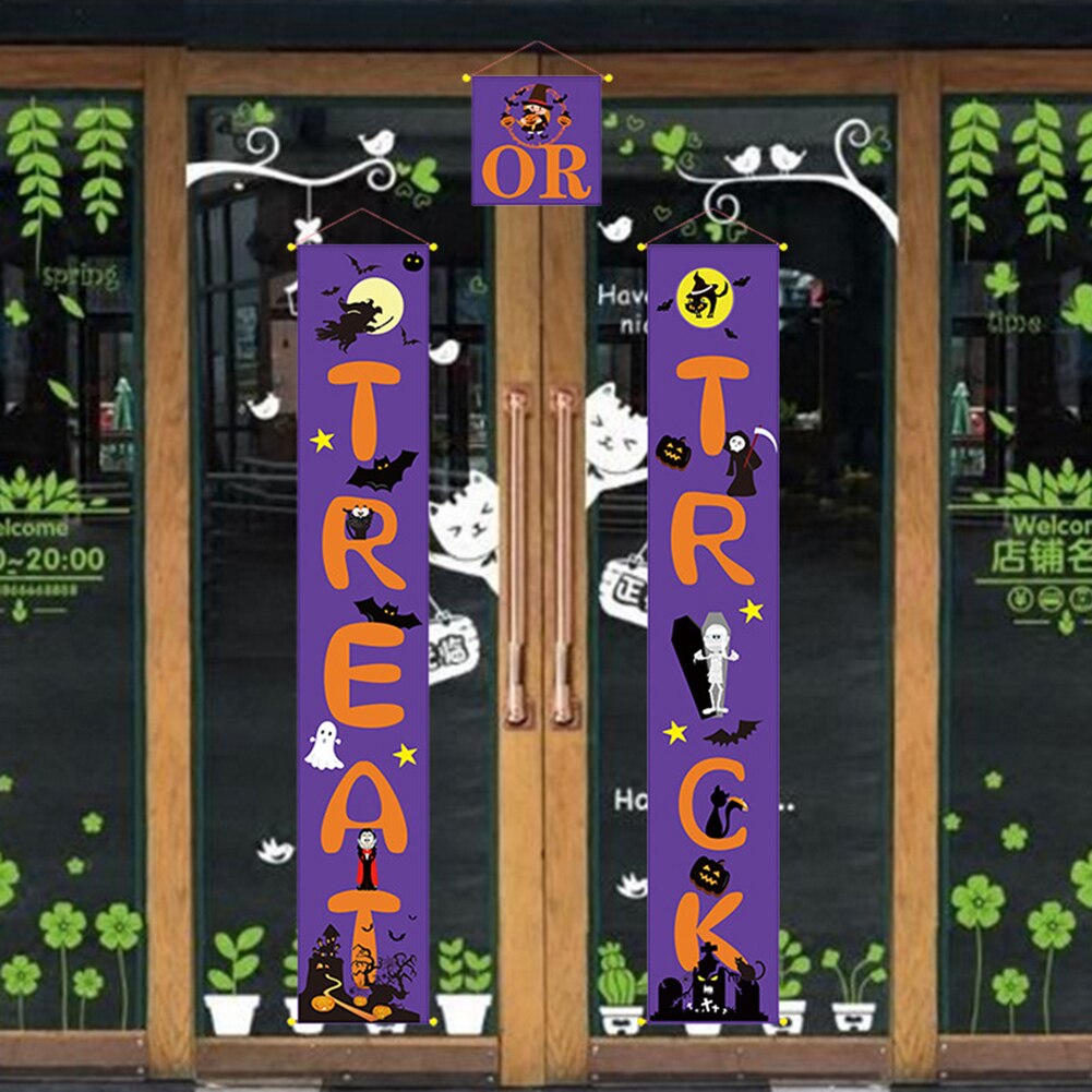 Halloween Porte Fenêtre Trick Or Treat Couplet