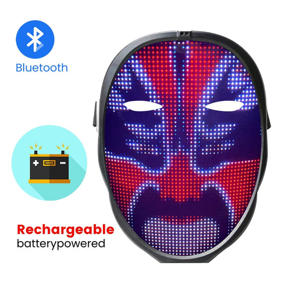 New Led Bluetooth RGB Lights Up Party Mask DIY Picture