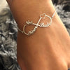 Custom Infinity Name Bracelet Boho Jewelry Stainless Steel Cross  Family Members Nameplate Charm Bracelet Mom Gifts