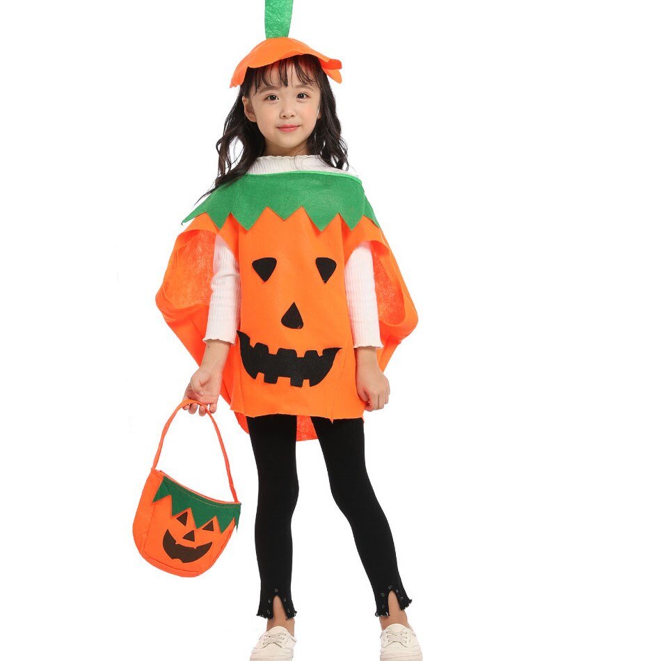 pumpkin Children Costume Boys Girls Halloween