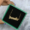 NOKMIT Custom Crystal Name Necklace For Women Iced Out Cubic Zirconia Box Chain Personalized Diamond Necklaces With Name Jewelry
