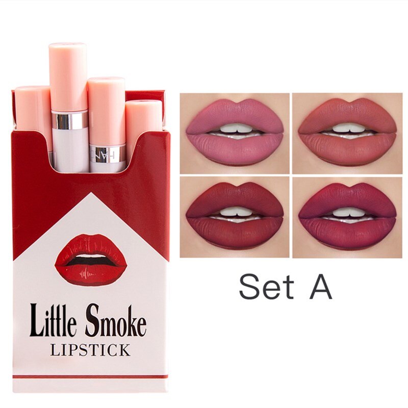 4 pièces/ensemble de rouge à lèvres créatif pour cigarette