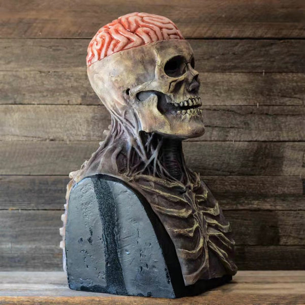 3D Full Head Blood Red Human Brain Skull Mask