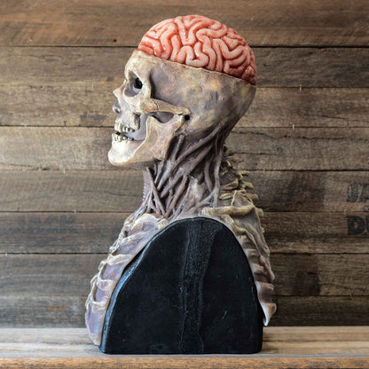 Masque de crâne de cerveau humain rouge sang pleine tête 3D