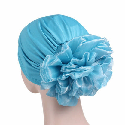 Haarschmuck für Damen mit großem Blumen-Turban