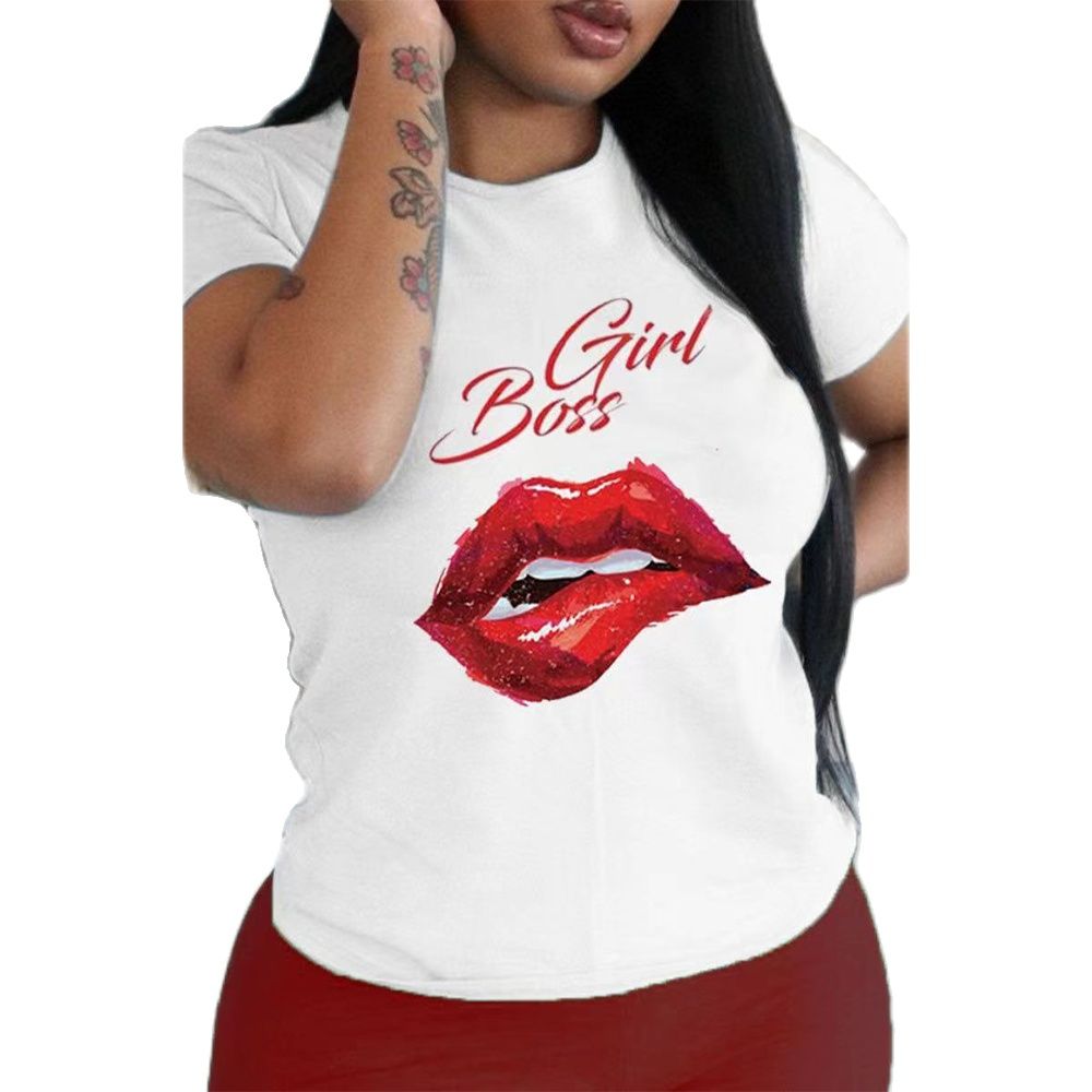 T-shirts big boss lèvres rouges