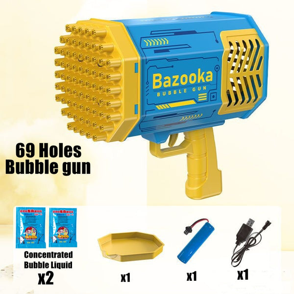 Kids Bubble Gun Rocket 69 Holes