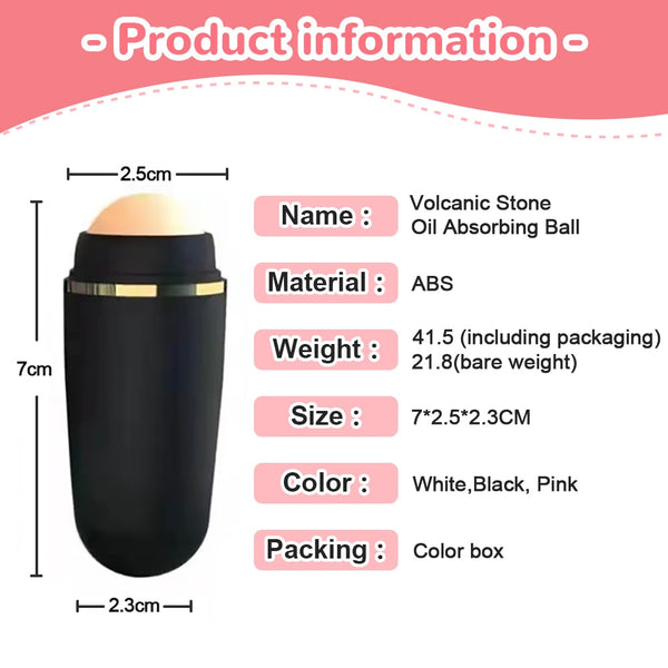Face Oil Absorbing Roller Volcanic Stone Makeup