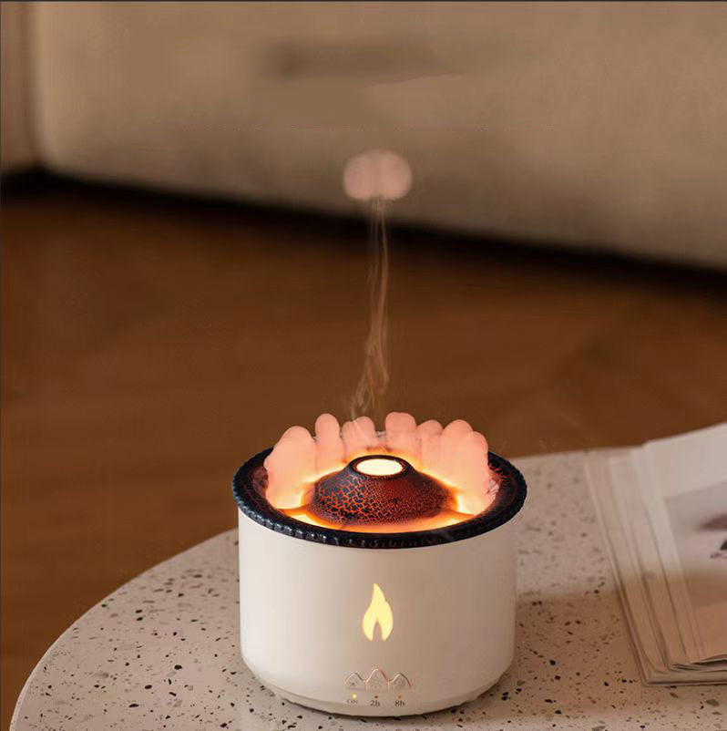 Xiaomi Volcanic Flame Aroma Diffusor Ätherisches Öl Lampe Tragbarer Luftbefeuchter Nachtlicht Qualle Dekompressionssimulation
