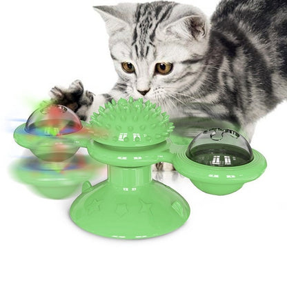 Moulin à vent jouet pour chat interactif