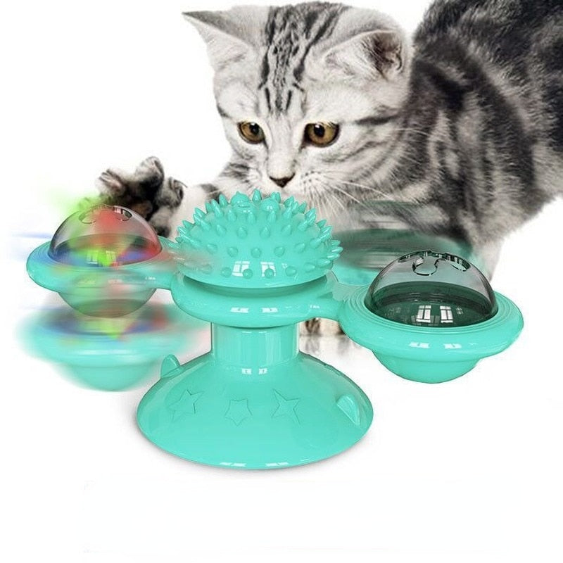 Interaktives Windmühlen-Katzenspielzeug