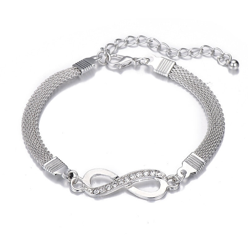 Rhinestone Infinity Bracelet