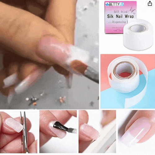 Enveloppe en soie de fibre de verre pour la réparation des ongles
