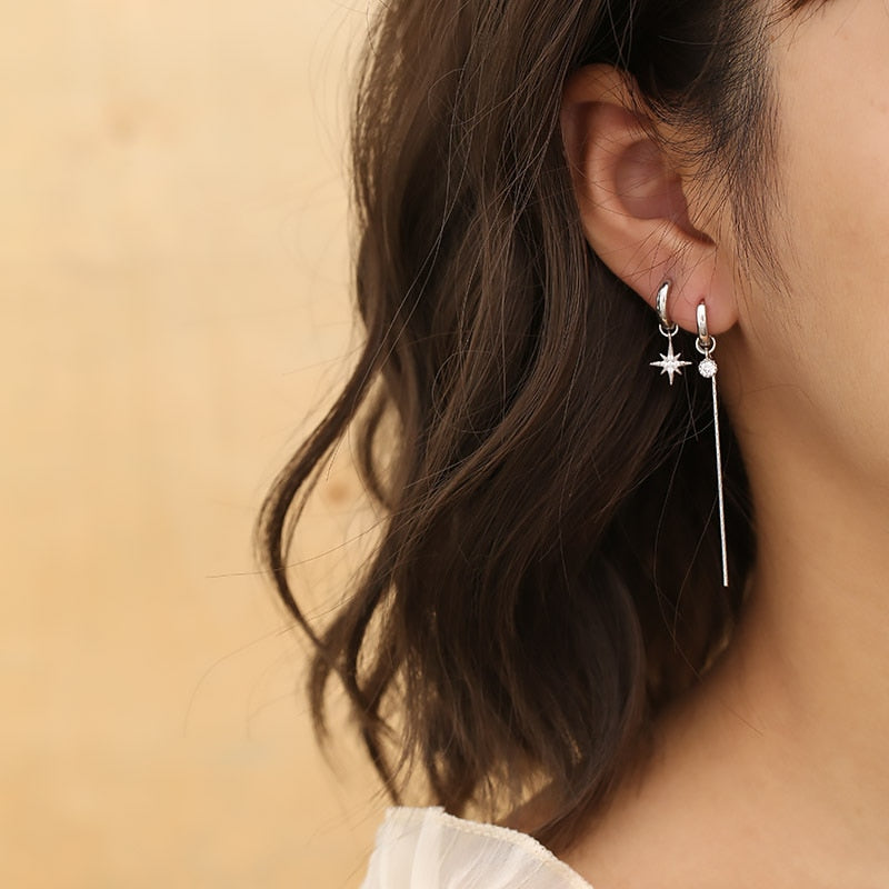 Vintage Lange Quaste Geometrische Quadratische Ohrringe Für Frauen Koreanischen Langen Faden Baumeln Ohrring Modeschmuck Oorbellen Brincos