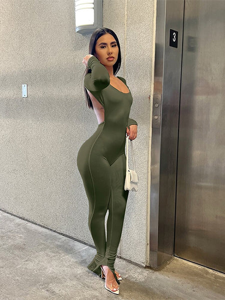 Sexy Backless Tight Jumpsuit