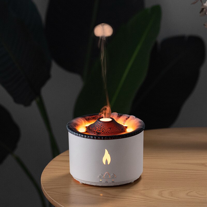 Xiaomi Volcanic Flame Aroma Diffusor Ätherisches Öl Lampe Tragbarer Luftbefeuchter Nachtlicht Qualle Dekompressionssimulation