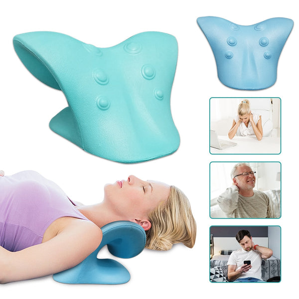 Dropshipping Neck Braces Massage Pillow Neck Shoulder Stretcher Cushion Back and Neck Massager  for Pain Relief Hump Corrector