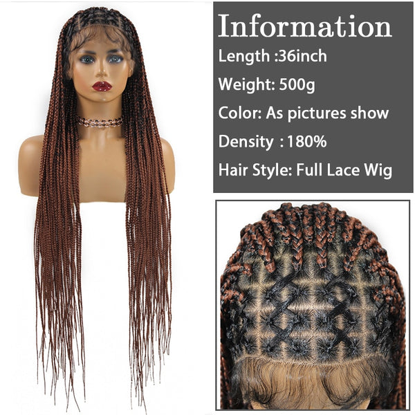 ombre knotless box braid frontal wig