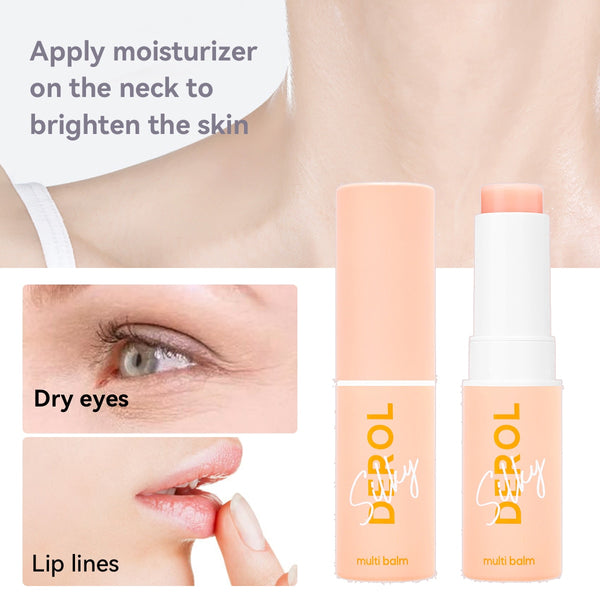 DEROL Collagen Multi Balm Stick for Diminishing Face, Lip & Eye Wrinkles