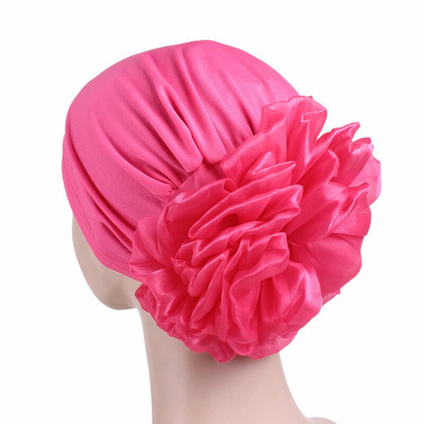 Woman Big Flower Turban Hair Accessories