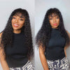 Jerry Curly Human Hair Wigs With Bangs